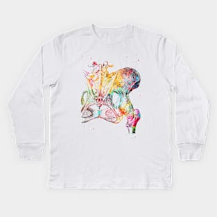 Hip bone ligaments and joint Kids Long Sleeve T-Shirt